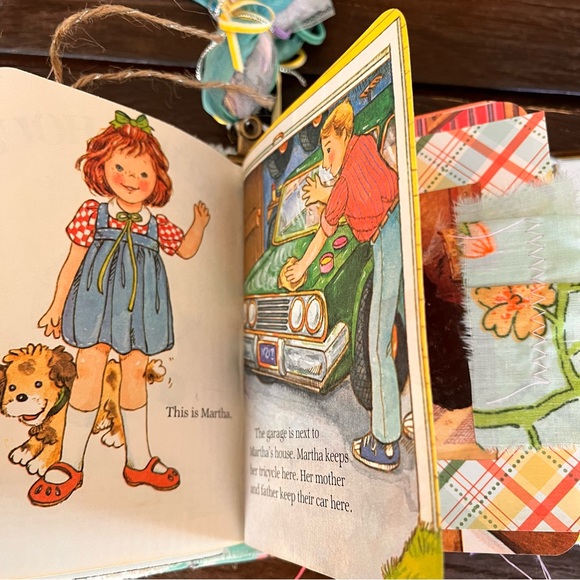 Martha’s House Little Golden Book Handmade Decorated Junk Journal 3 Signatures - Picture 11 of 15